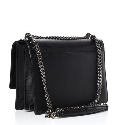 Saint Laurent Grained Calfskin Studded Medium Monogram Heart Sunset Black 3 of 11