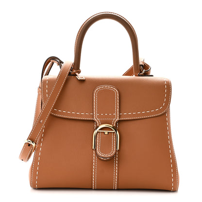 Delvaux Grained Calfskin Rodeo Surpique MM Brillant Satchel Vegetal Ivory 1 of 10