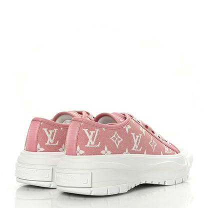 Louis Vuitton Denim Monogram Squad Sneakers 39 Pink 4 of 10