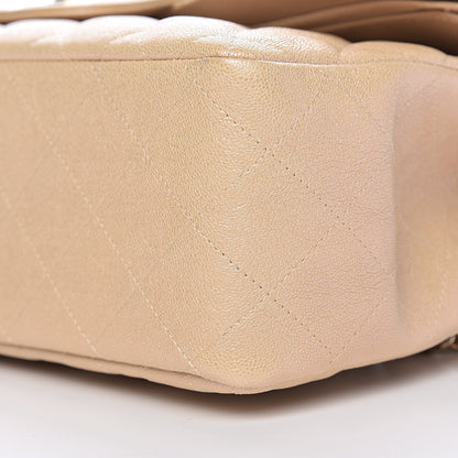 Chanel Iridescent Caviar Quilted Jumbo Double Flap Beige 9 of 10