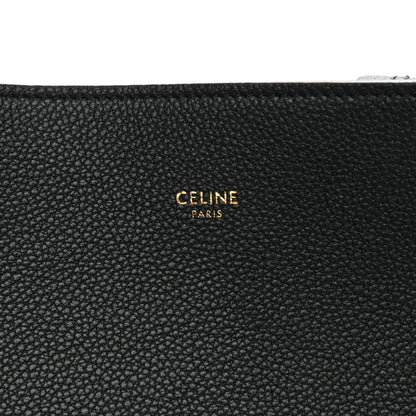 Celine Soft Grained Calfskin Medium Belt Cabas Phantom Black 6 of 11