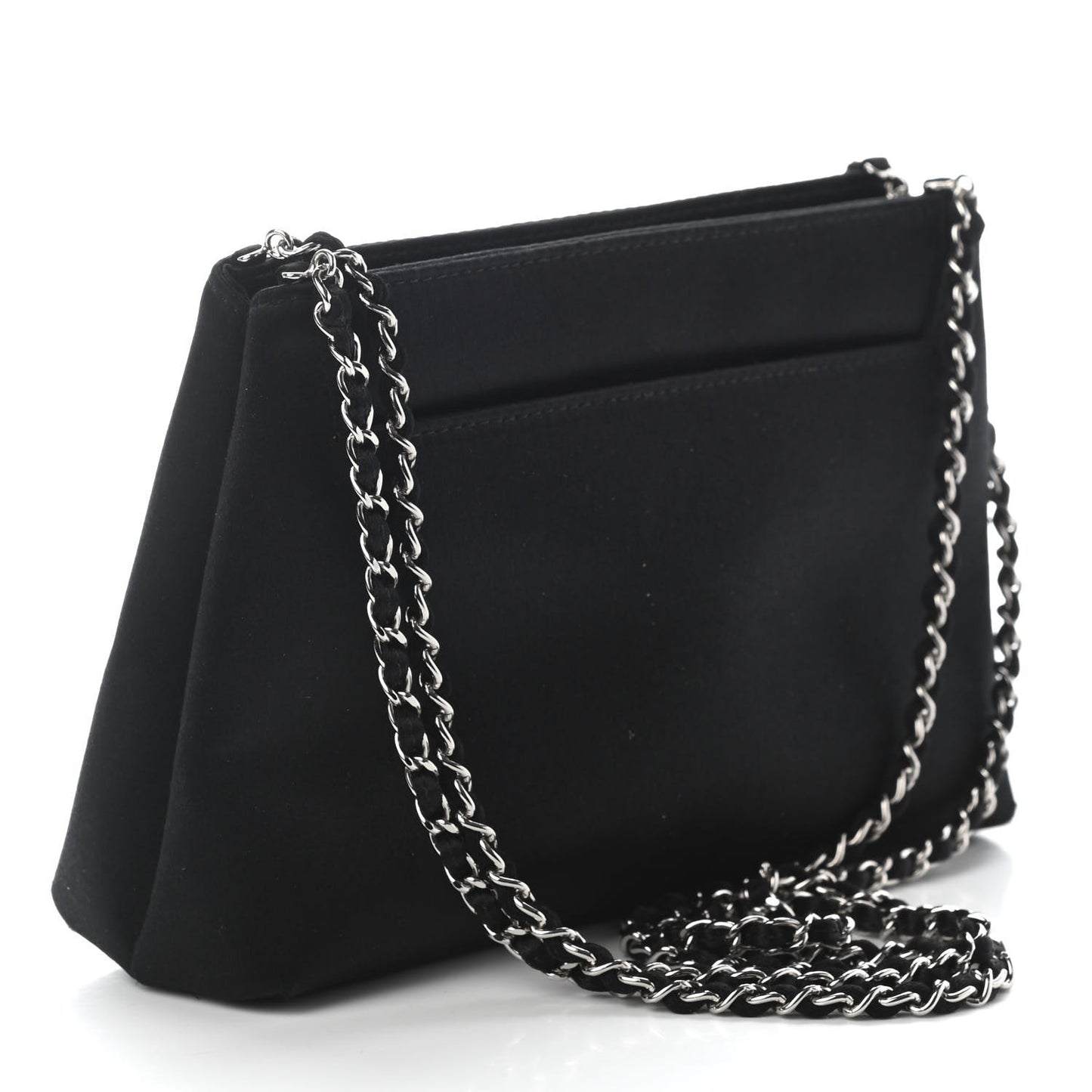Satin Evening Bag Black