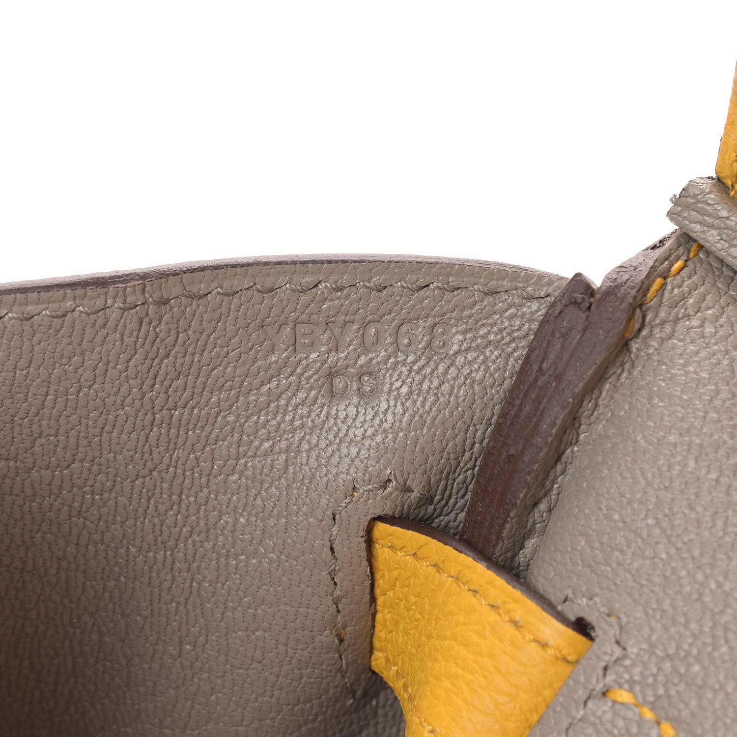 Hermes Togo Horseshoe Birkin 30 Jaune Ambre Etain 7 of 12