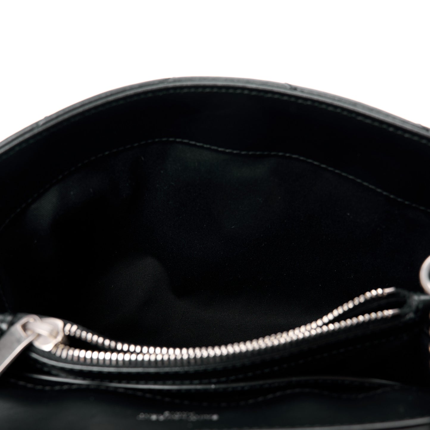 Calfskin Y Quilted Monogram Small Loulou Chain Satchel Black