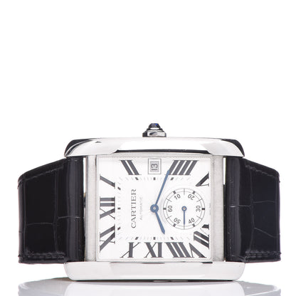 Cartier Stainless Steel Alligator 34mm Tank MC Automatic Watch 3 of 9
