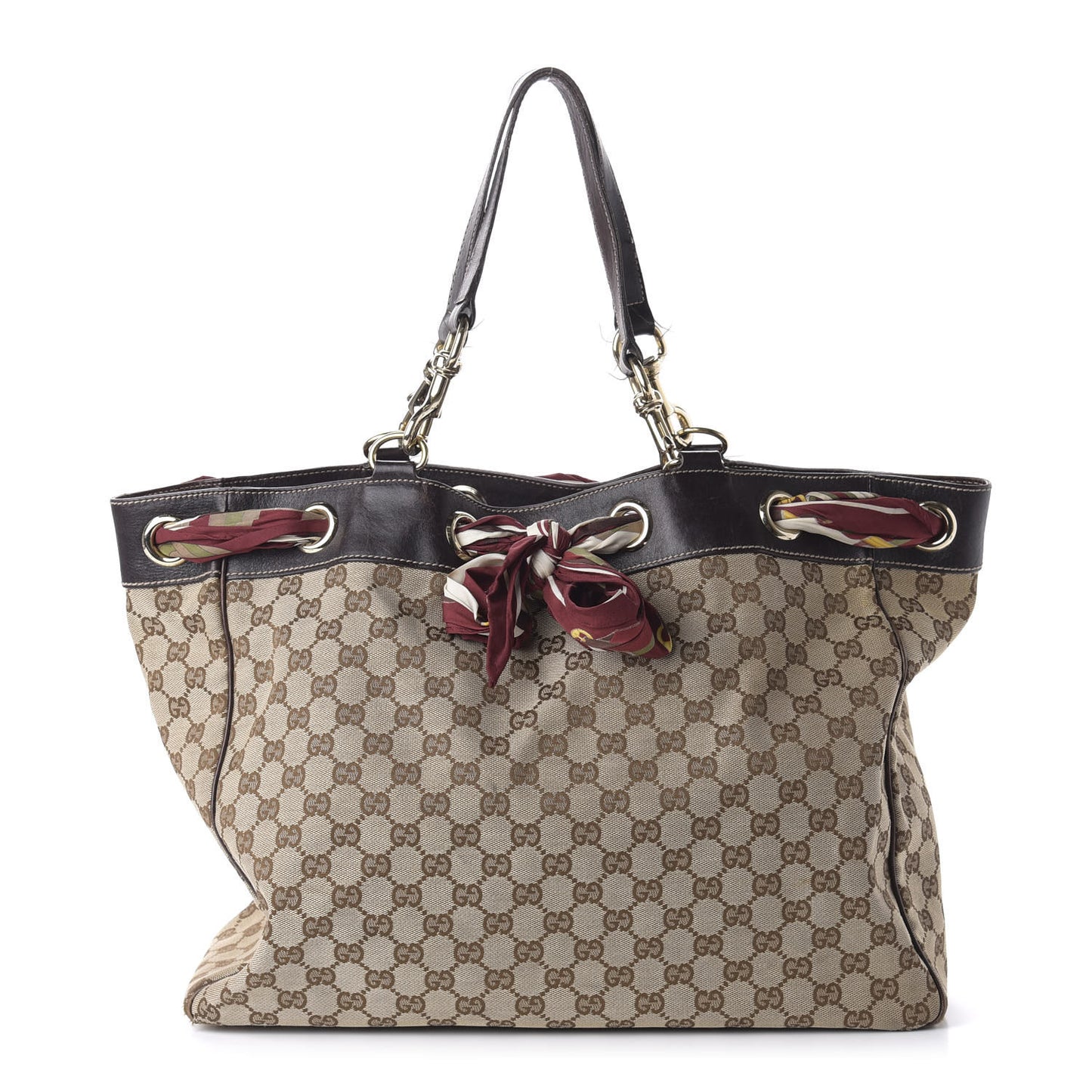 Monogram Large Positano Tote Brown