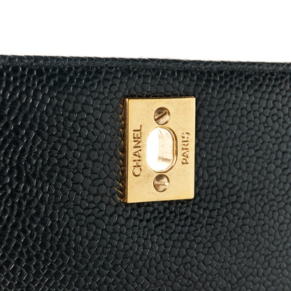 Chanel Caviar Quilted Jumbo Kelly Flap Black 6 of 11