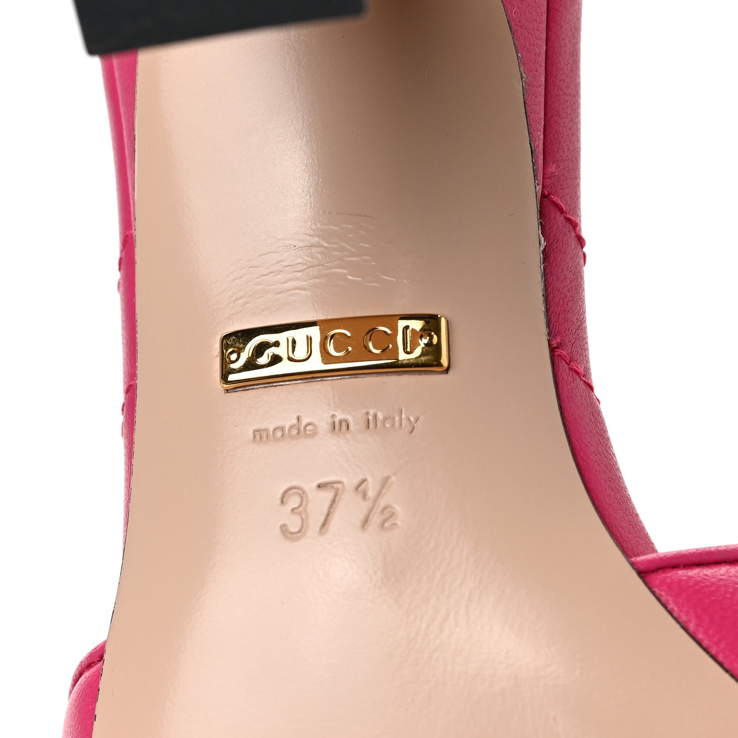 Nappa Matelasse GG Marmont 75mm Slide Sandals 37.5 Box Pink