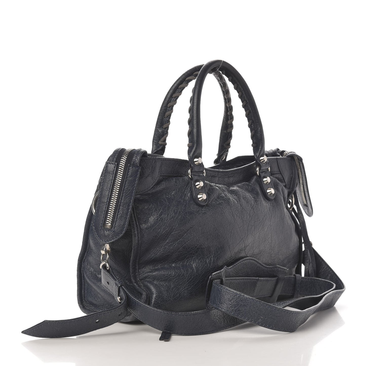 Agneau Classic Silver Hardware S City Bleu Obscur