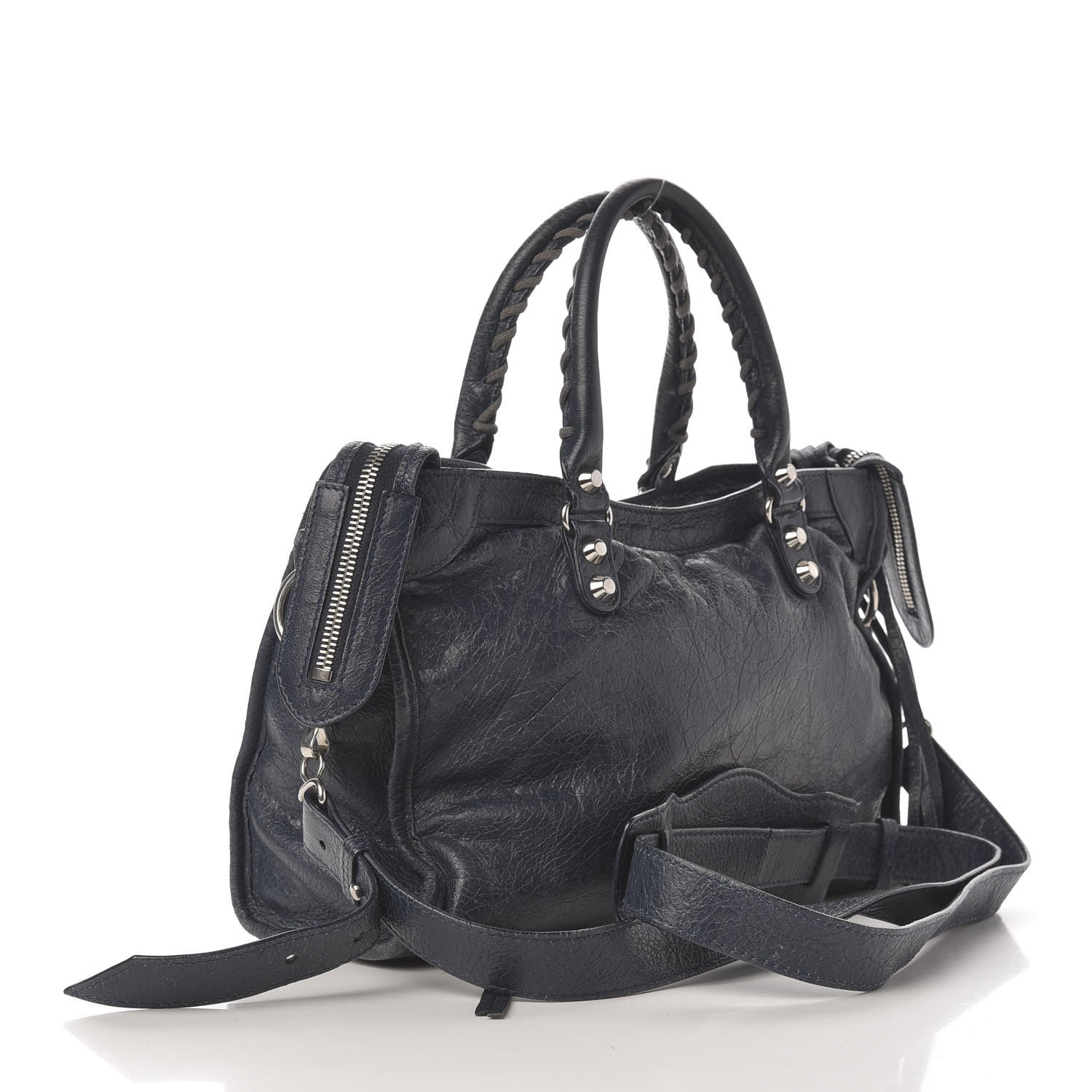 Balenciaga Agneau Classic Silver Hardware S City Bleu Obscur 3 of 12