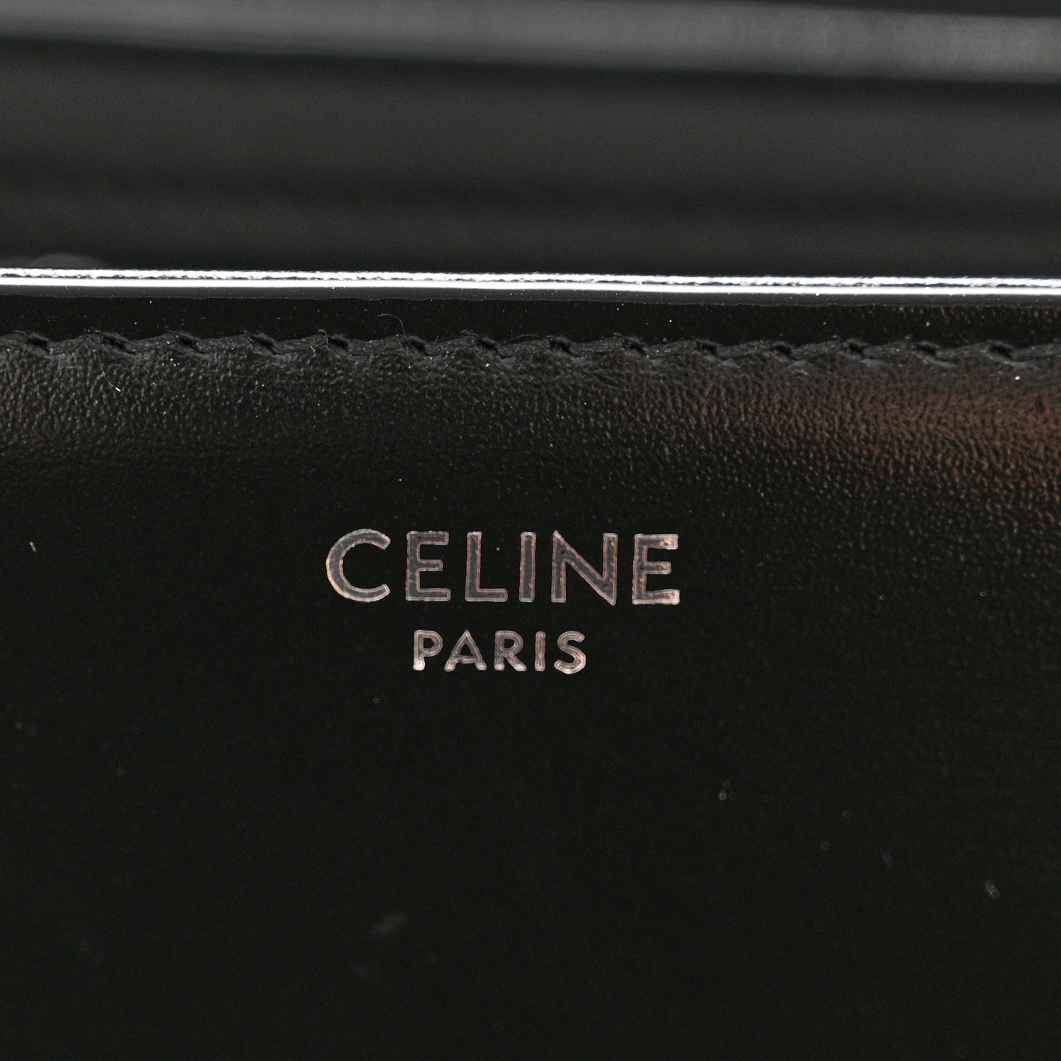 Celine Shiny Calfskin Teen Triomphe Black 6 of 10