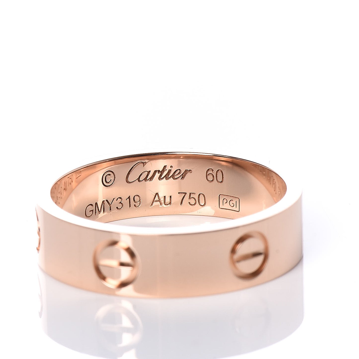 18K Pink Gold 5.5mm LOVE Ring 60 9