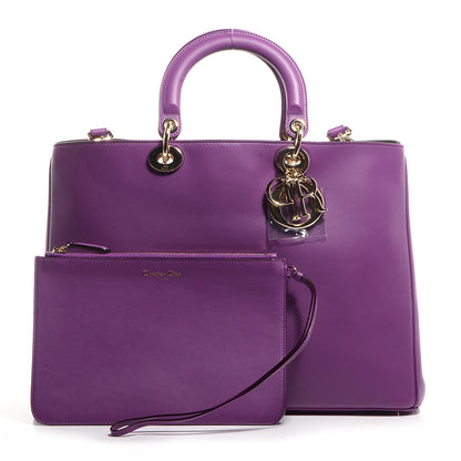 Christian Dior Calfskin Large Diorissimo Bag Purple 11 of 11