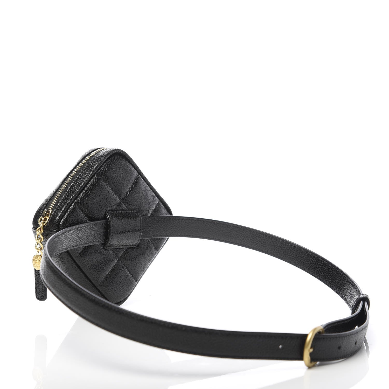 Chanel Caviar Quilted Coin Purse Belt Bag Black 3 of 10