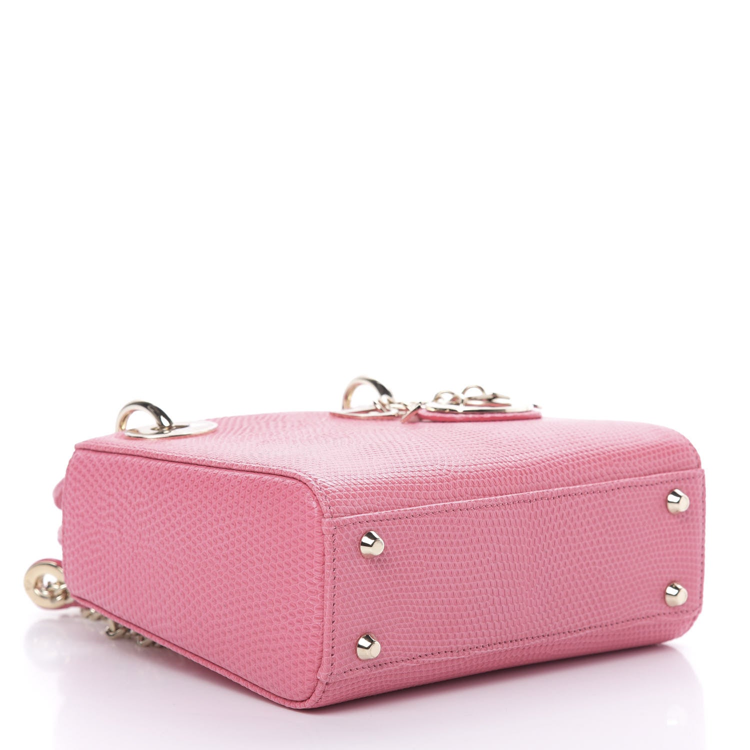 Christian Dior Lizard Mini Lady Dior Pink 3 of 9