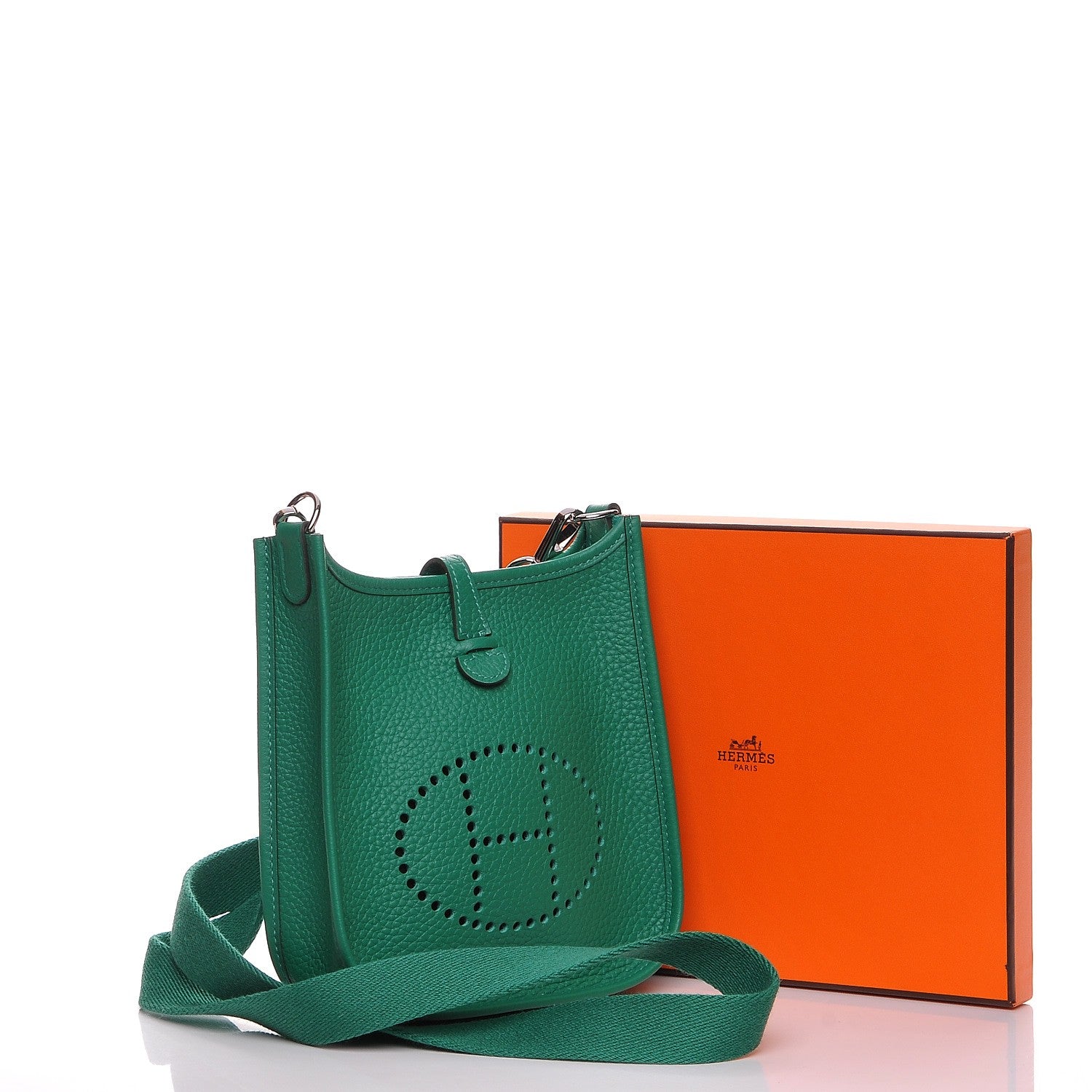 Hermes Taurillon Clemence Evelyne TPM Vert Vertigo 8 of 8