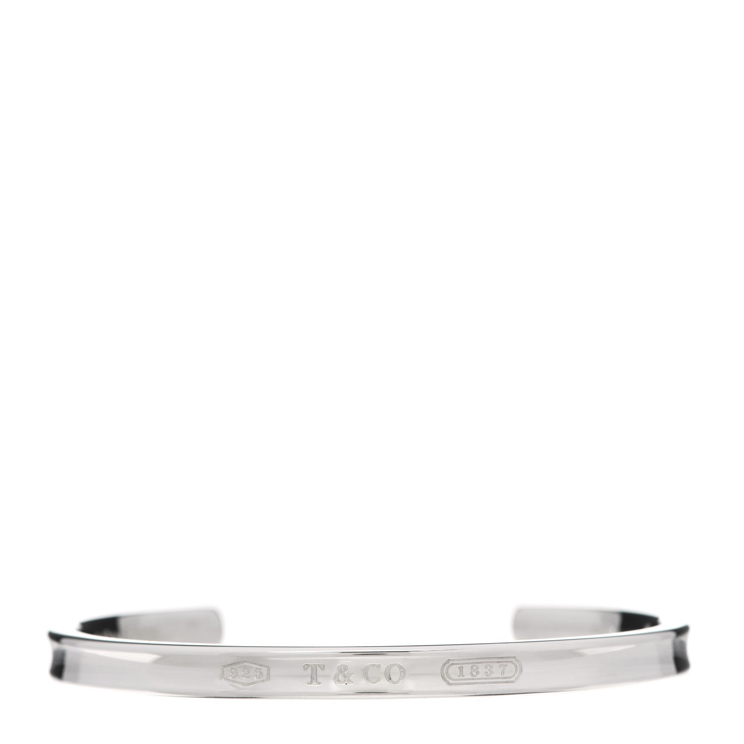 Tiffany Sterling Silver Narrow 1837 Cuff Bracelet 1 of 3