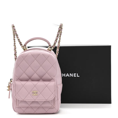 Chanel Caviar Quilted CC Mini Classic Backpack Light Pink 11 of 11