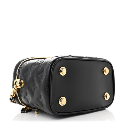 Louis Vuitton Lambskin Monogram Coussin Vanity PM Black 5 of 11