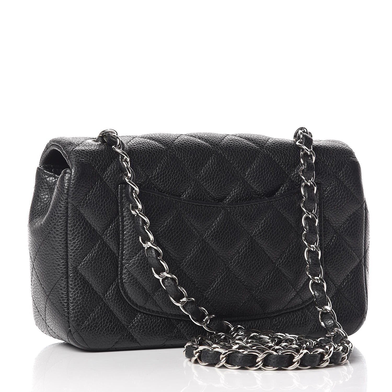 Chanel Metallic Caviar Quilted Mini Rectangular Flap Black 3 of 11
