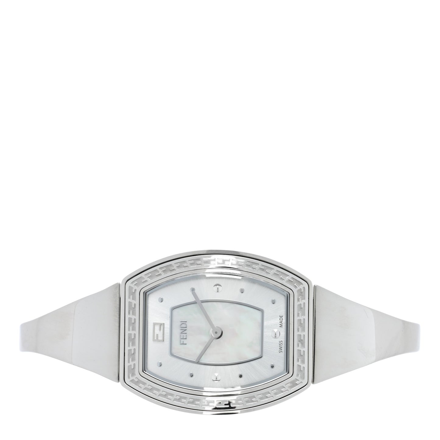 Stainless Steel Mother of Pearl 28mm Fendi My Way Tonneau Quartz Watch