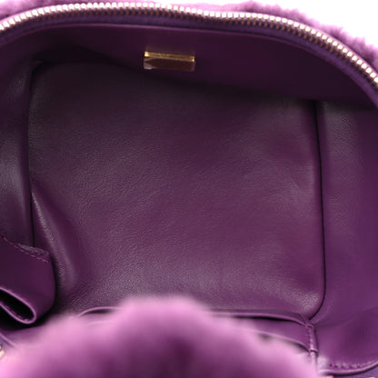 Chanel Shearling Lambskin Quilted Small Vanity Case Purple 5 of 10