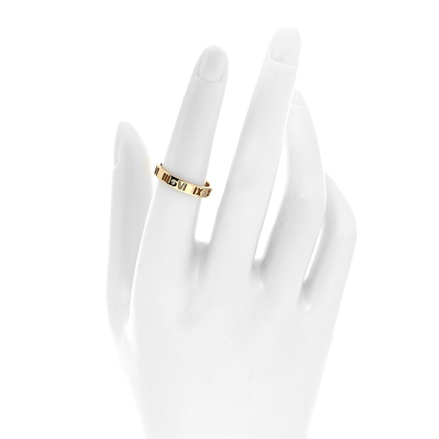 18K Yellow Gold Diamond Atlas Pierced Ring 53 6.25