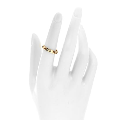 Tiffany 18K Yellow Gold Diamond Atlas Pierced Ring 53 6.25 2 of 5