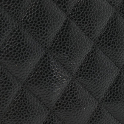 Chanel Caviar Quilted Large Gusset Zip Around Wallet Black 9 of 10