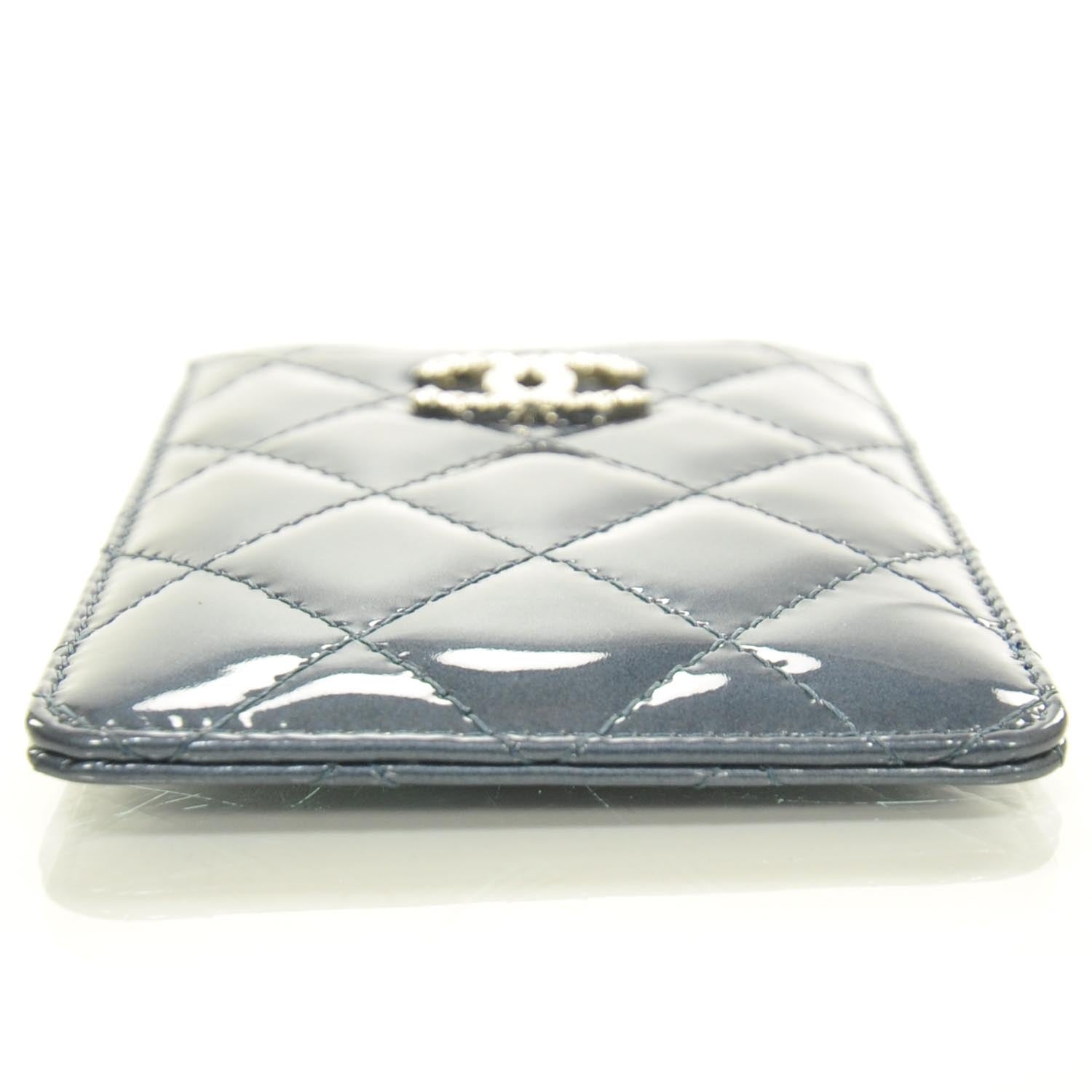 Chanel Patent Quilted iPhone Case Blue 4 of 7