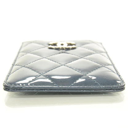 Chanel Patent Quilted iPhone Case Blue 4 of 7