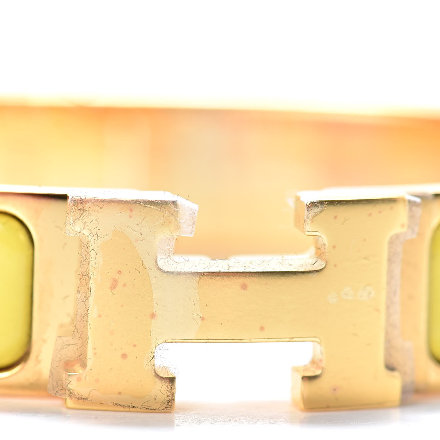 Hermes Enamel Narrow Clic Clac H Bracelet PM Jaune Tennis 6 of 7