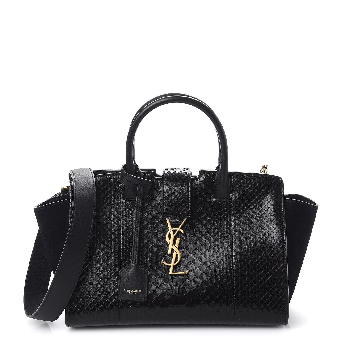 Python Suede Baby Monogram Downtown Cabas Black