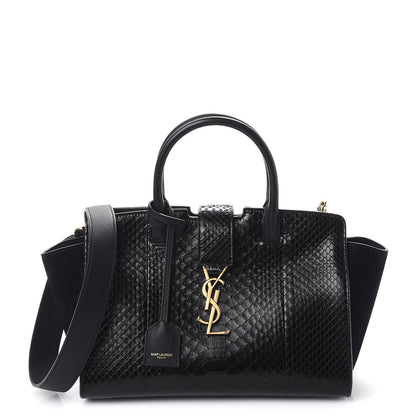 Saint Laurent Python Suede Baby Monogram Downtown Cabas Black 1 of 8