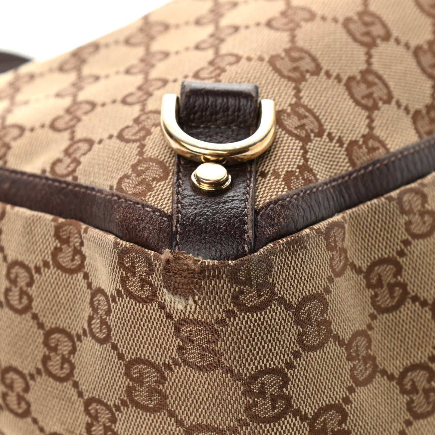 Monogram Large Abbey Tote Dark Brown