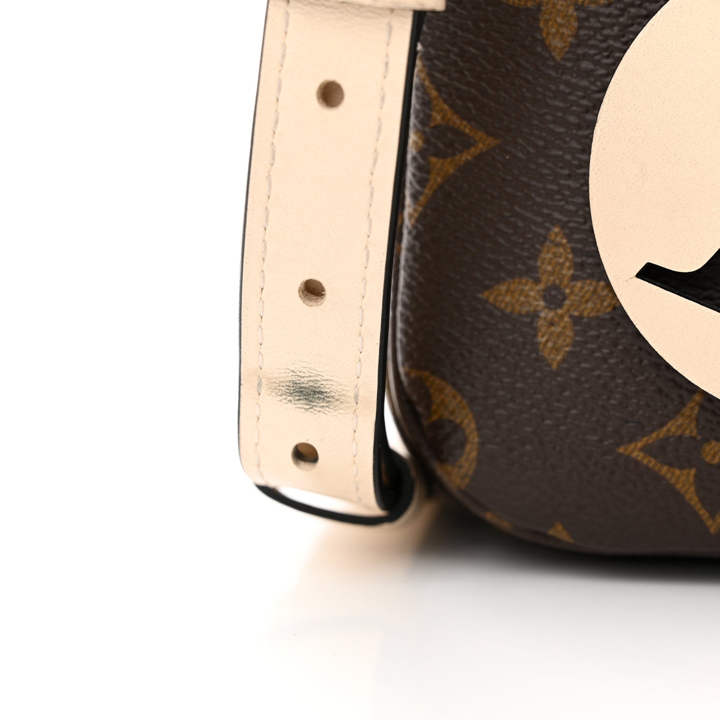 Monogram Braided Pochette Metis Creme Beige