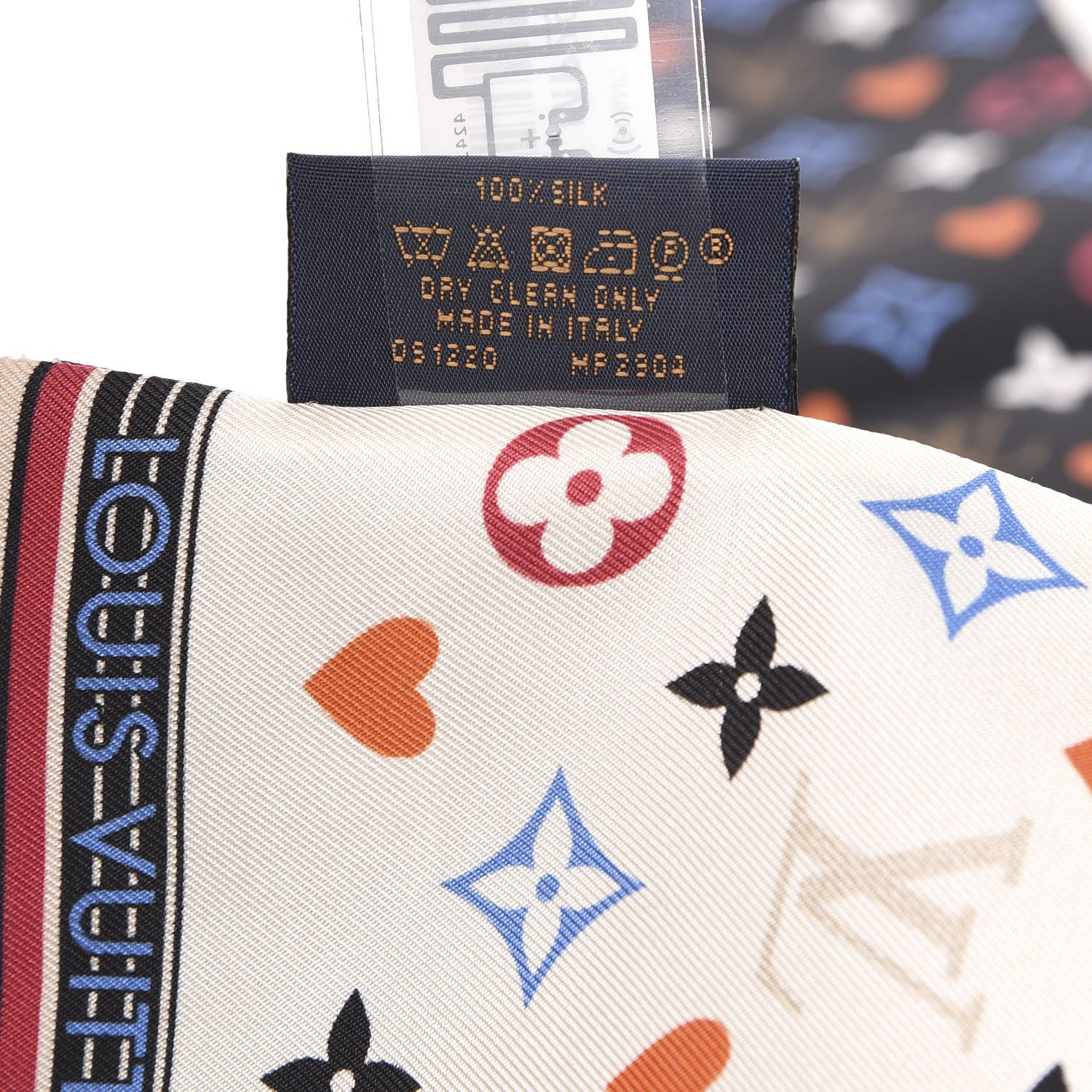Louis Vuitton Silk Game On Bandeau Black White 3 of 3