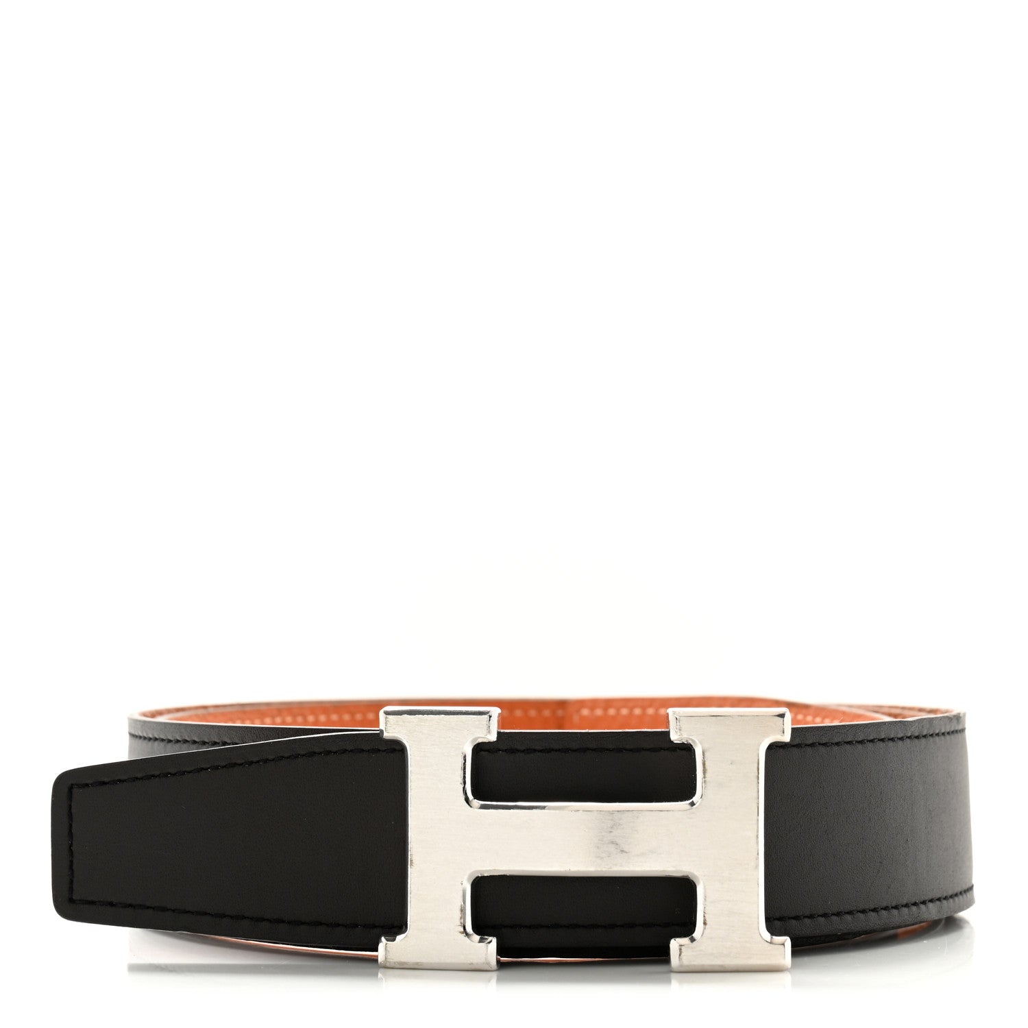 Hermes Chamonix Togo 32mm H Belt 90 36 Chocolate Potiron 1 of 7