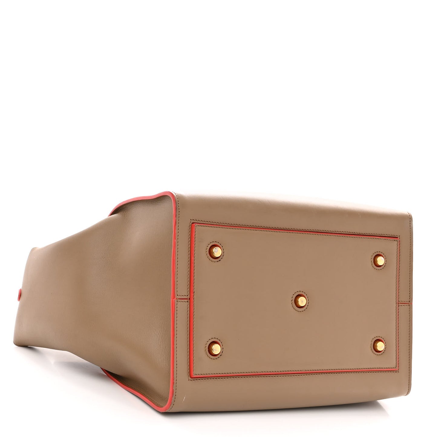 Natural Calfskin Medium Tie Knot Tote Beige