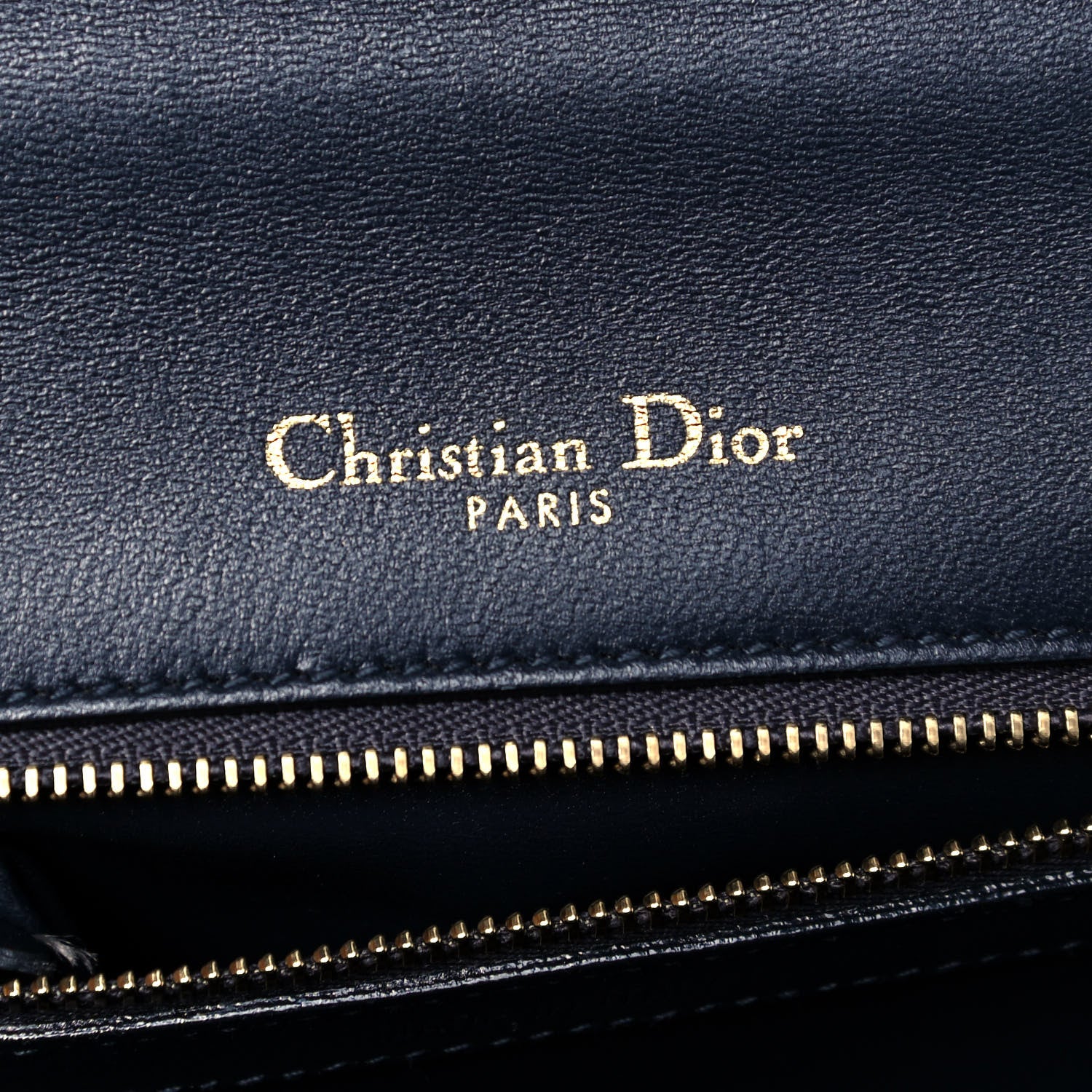 Christian Dior Metallic Patent Micro-Cannage Medium Diorama Flap Bag Gold 6 of 9