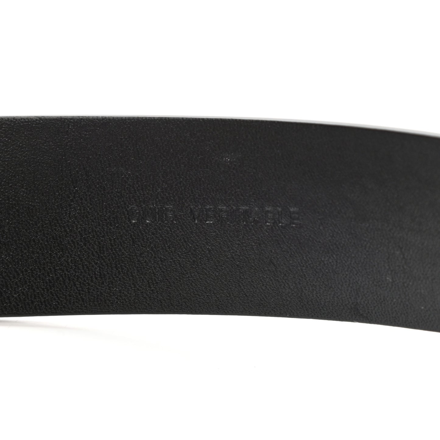 Crumpled Calfskin Lambskin Pearl CC Belt 75 30 Black