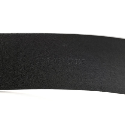 Chanel Crumpled Calfskin Lambskin Pearl CC Belt 75 30 Black 5 of 8