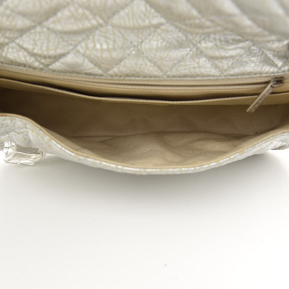 Chanel Calfskin Ice Cube On the Rocks Medium Flap Silver 4 of 10