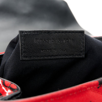 Saint Laurent Cotton Bandana Y Quilted Monogram Toy Loulou Crossbody Bag Red 8 of 12