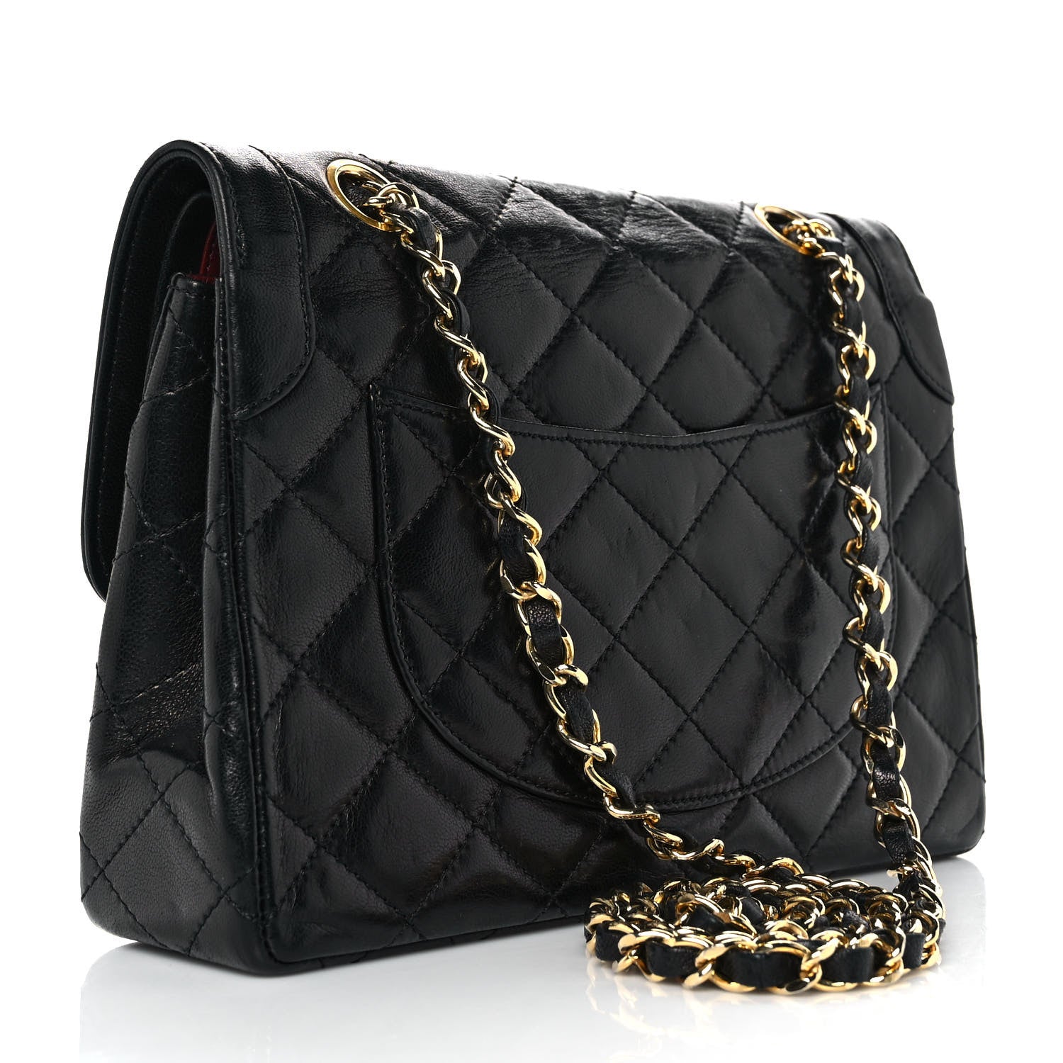 Chanel Lambskin Quilted Small Single Flap Black 2 of 10
