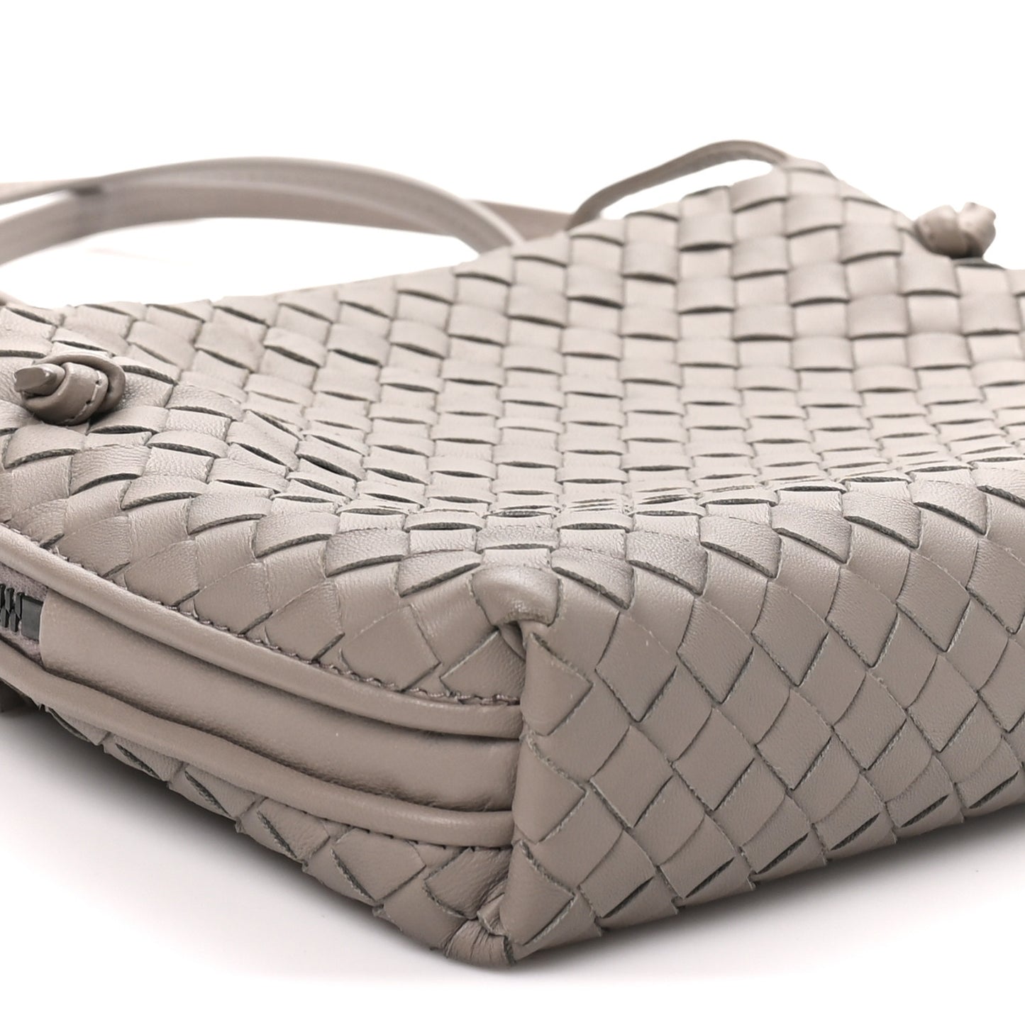 Nappa Intrecciato Nodini Crossbody Messenger Steel