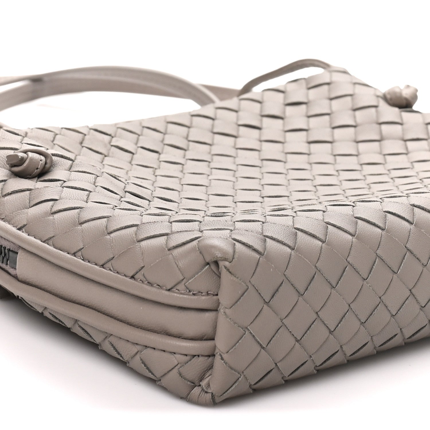 Bottega Veneta Nappa Intrecciato Nodini Crossbody Messenger Steel 8 of 9