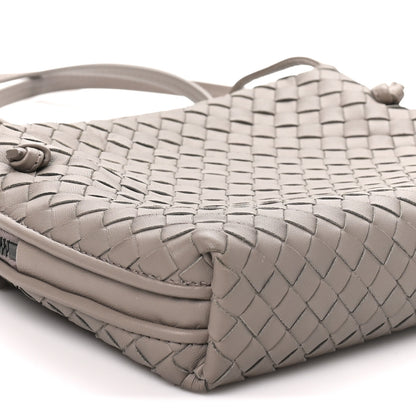 Bottega Veneta Nappa Intrecciato Nodini Crossbody Messenger Steel 8 of 9