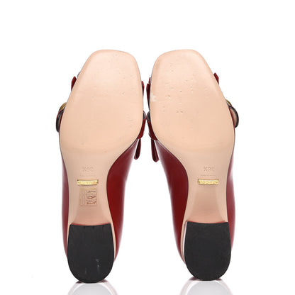 Gucci Malaga Kid GG Marmont Fringe 50mm Loafer Pumps 36.5 Hibiscus Red 5 of 11