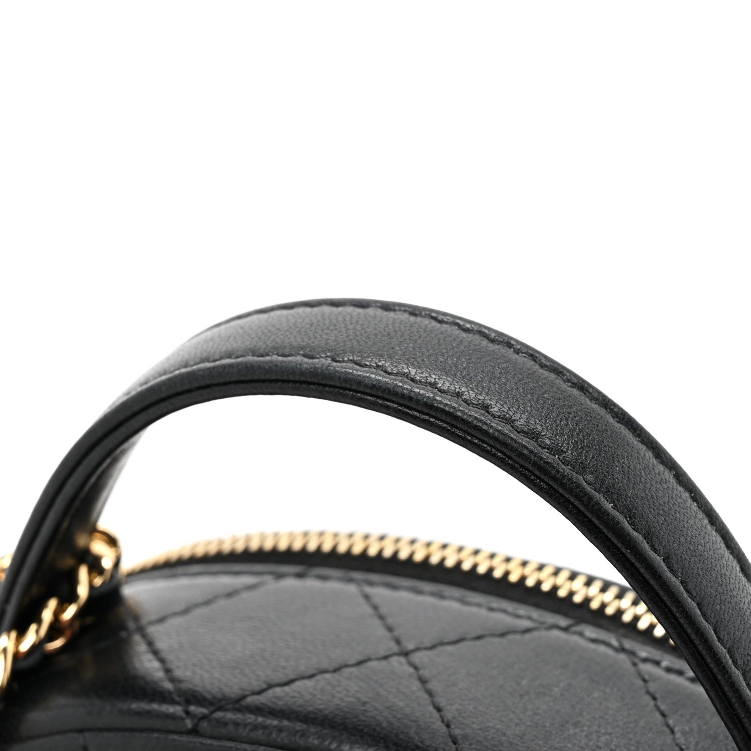 Chanel Lambskin Quilted Chic Riviera Top Handle Vanity Case Black 14 of 14